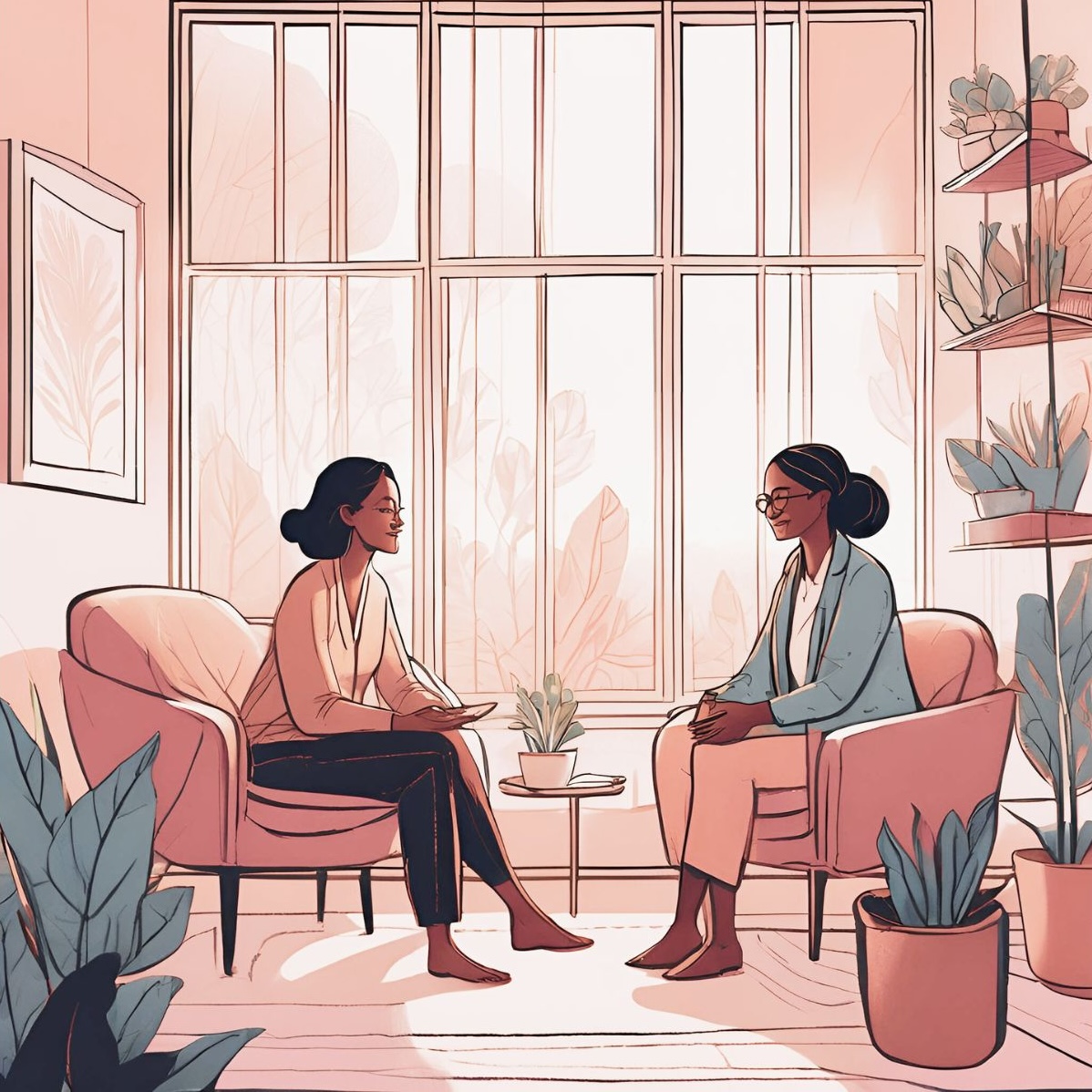 Image of trauma-informed psychotherapy happening in Toronto to support nervous system regulation.