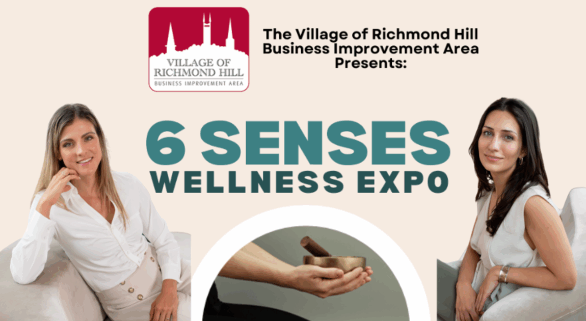 psychotherapists at Richmond Hill presenting workshops on stress and the nervous system as well as sound therapy for healing the mind at the 6 senses wellness expo in richmond hill center for performing arts