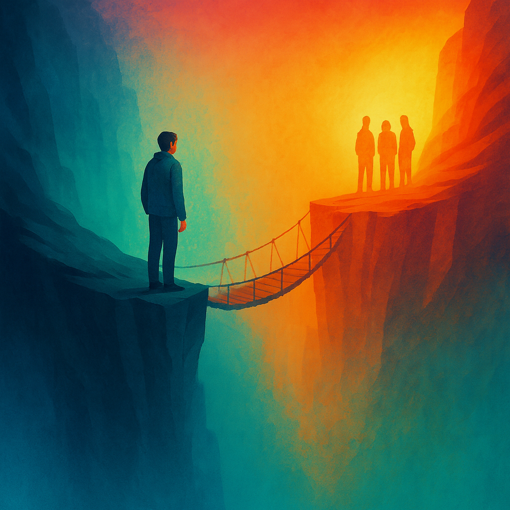 image of person standing away from others in fear of rejection prtraying how social and relationship anxiety shape us and how therapy at vaughan and woodbridge Inner Summits can help.